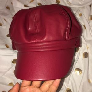 Burgundy Cabby Hat